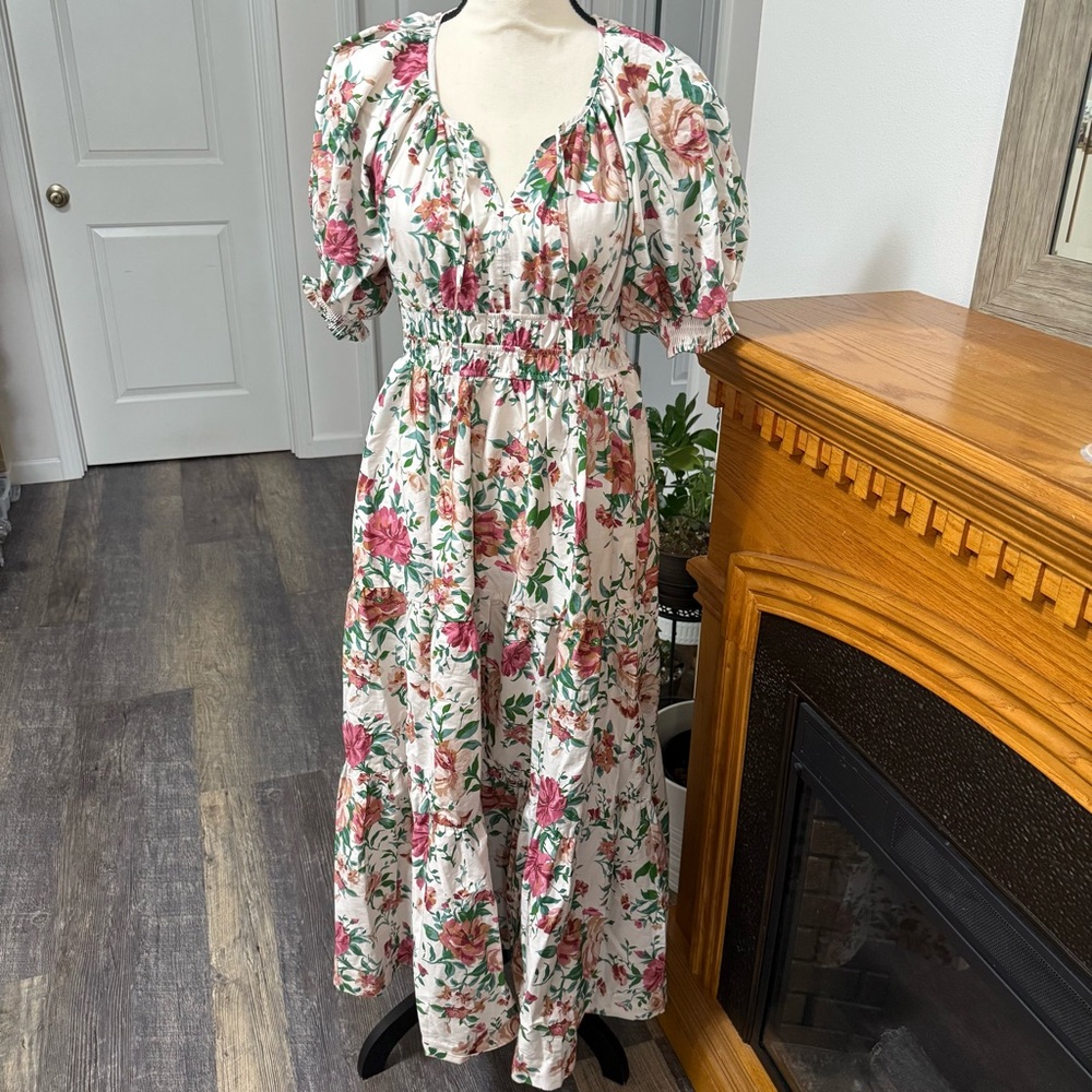 Anthropologie Somerset Dress floral The Puff sleeves edition new with tag small - Picture 3 of 10